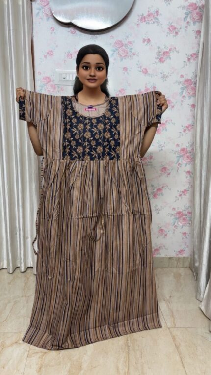 Feeding Frock Nighty - Brown