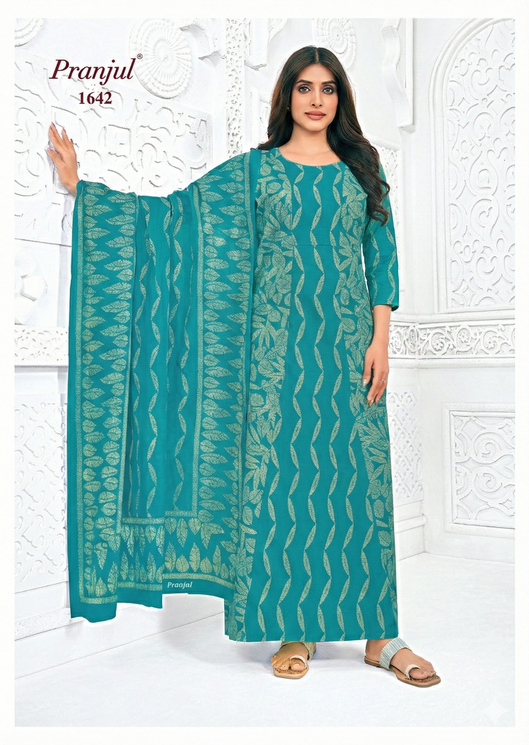 Long Sleeve Nighty Dupatta - 1642