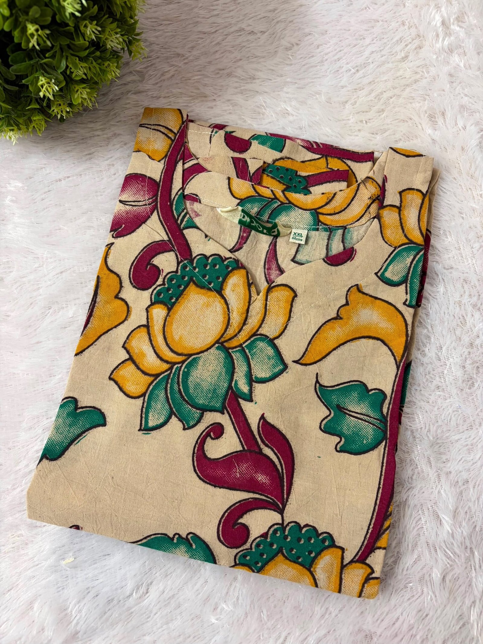 AF6DF560-9996-400B-9DAF-85ECD73B9646 Kalamkari Kurti- THK192 - Image 1