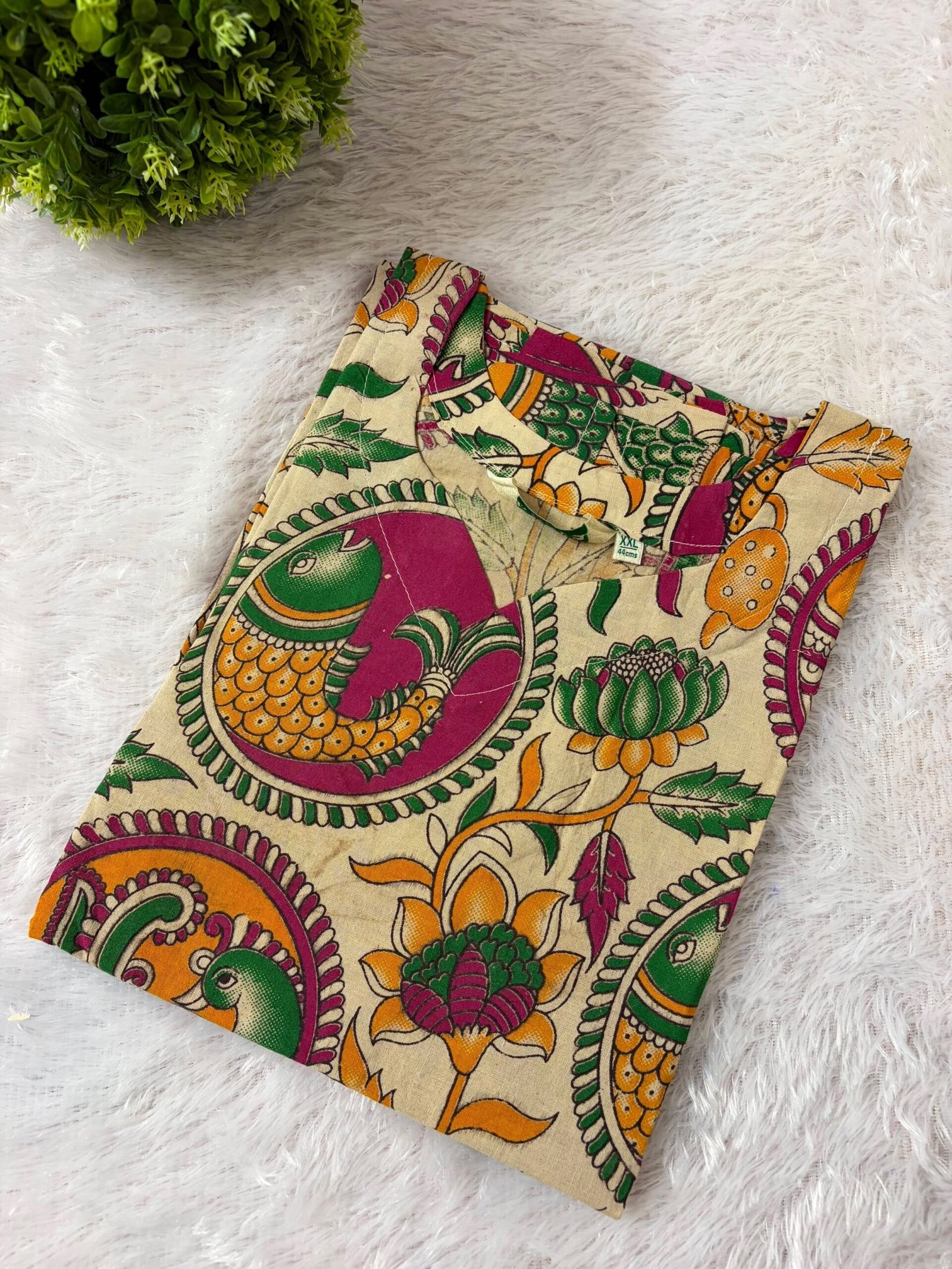 CA386224-24DD-4D9C-A44F-2C045C6C7C83 Kalamkari Kurti- THK196 - Image 1