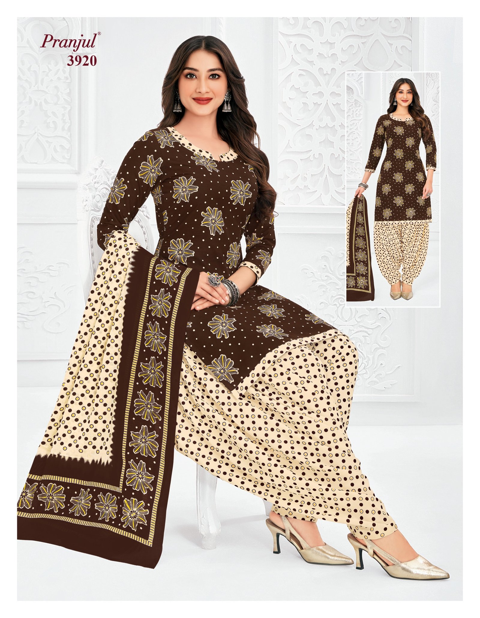 3920 Readymade Patiyala Set - 3920 - Image 1