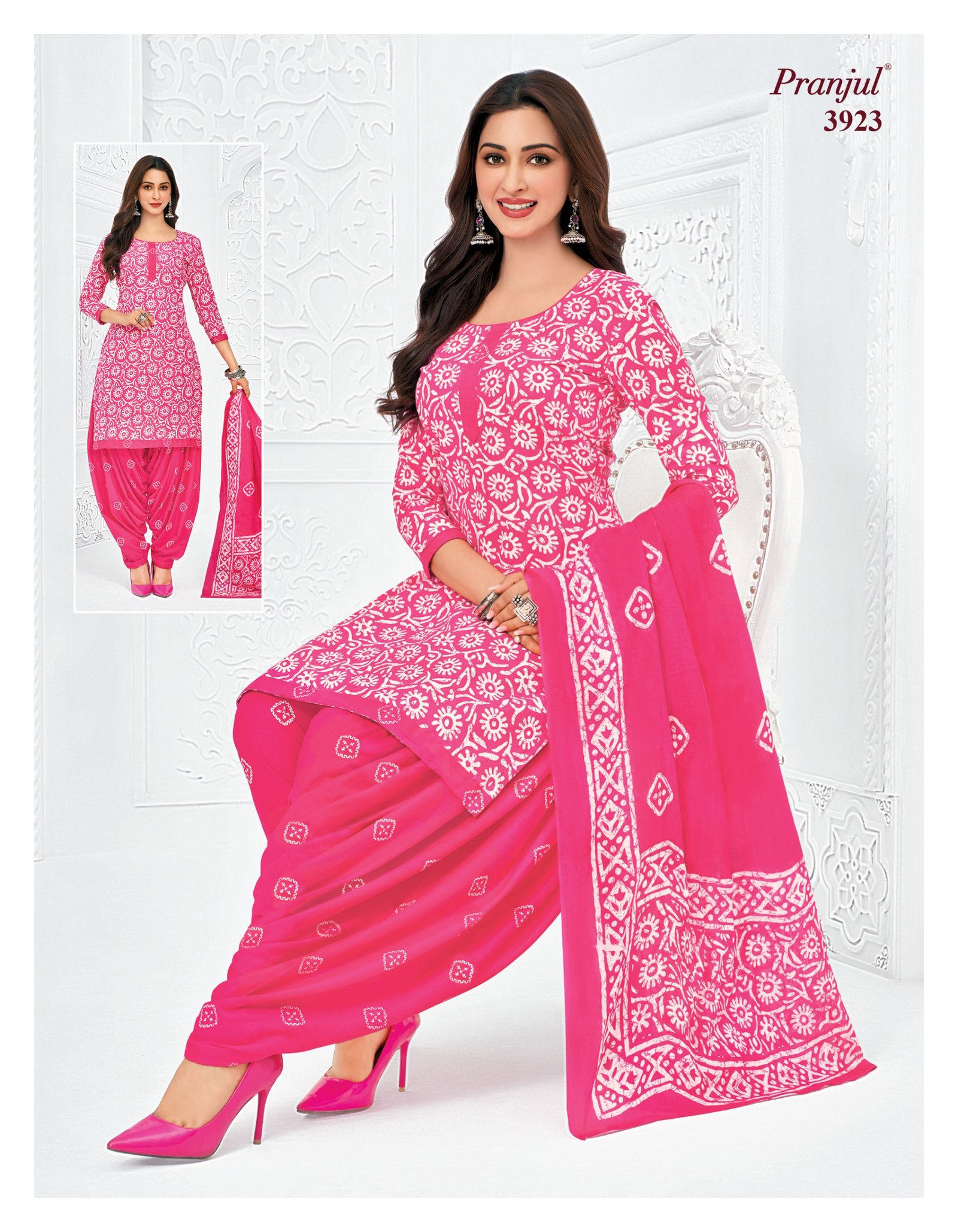 3923 Readymade Patiyala Set - 3923 - Image 1