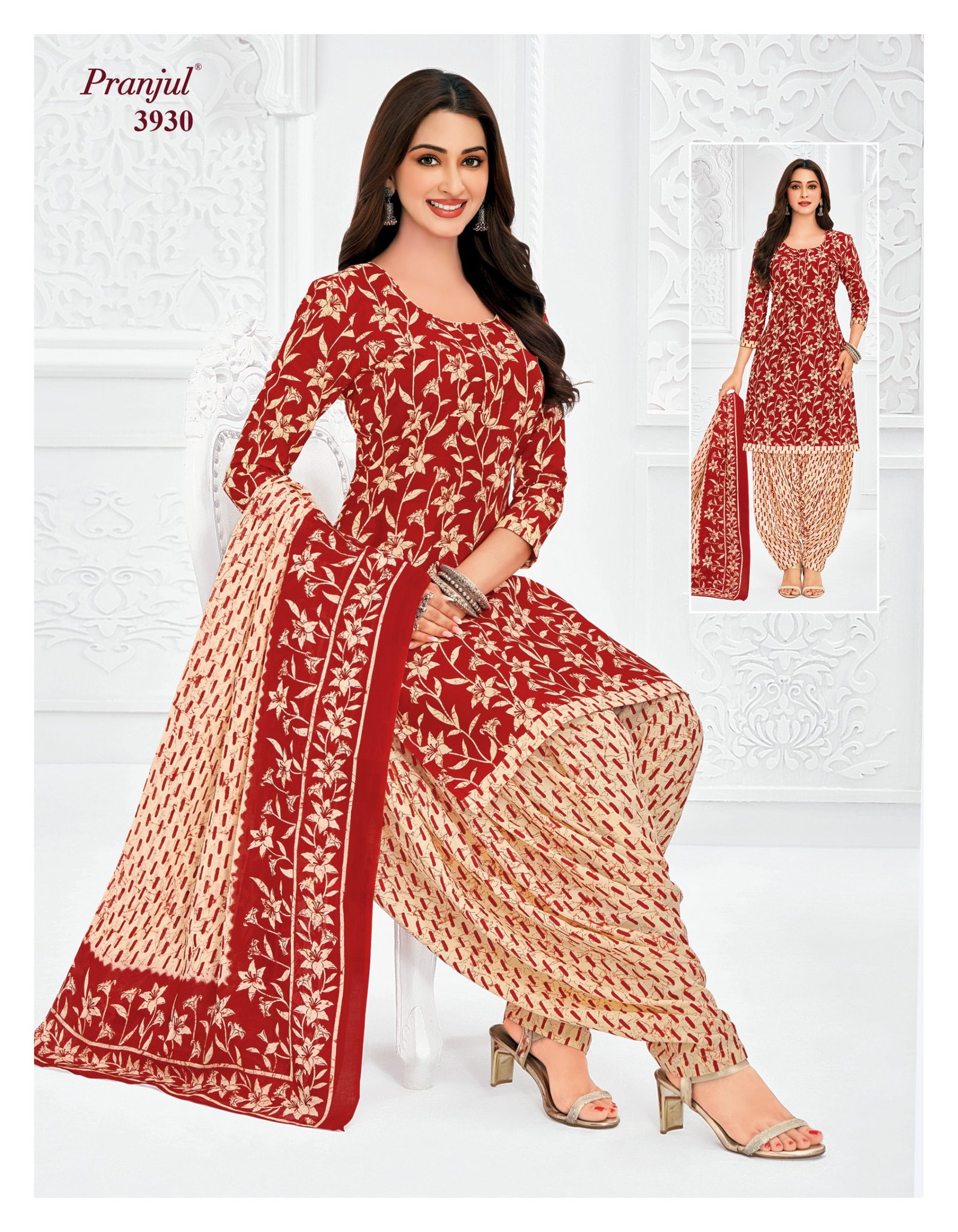 3930 Readymade Patiyala Set - 3930 - Image 1